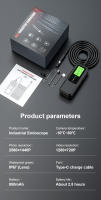 Cámara Endoscópica WiFi KERUI 2K Dual Lens Impermeable 8mm Mini Cámara Para Android iOS Borescope Inspección De Vehículos Y Tuberías - details 11