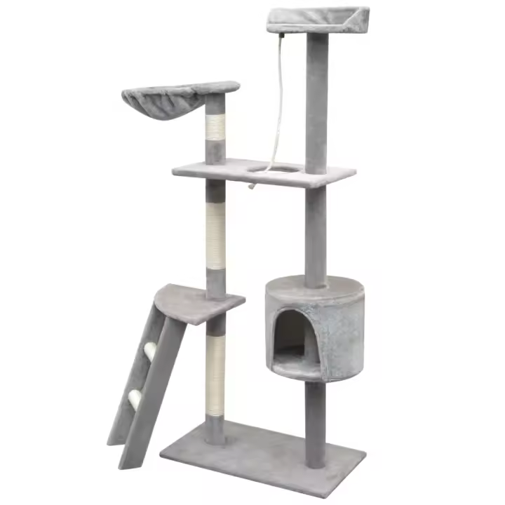 Rascador para Gatos with Poste de SIAL 150 cm Gris - 1