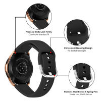 Correa De Silicona Para Samsung Galaxy Watch 5/5 Pro/4 Active 2 Gear 3 Sport Bracelet Compatible Con 42mm 46mm 40mm 44mm 20mm 22mm - details 4