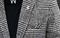 Chaqueta De Chequera Estilo Coreano Para Hombres Otoño Invierno Moda Elegante Casual Negocios Cierre Único Tamaño Regular - details 5