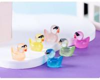 50Pcs Pato Miniatura Luminosa Con Gafas De Resina Para Decoración DIY De Hogar Y Micro Paisaje Figuras De Animales Estilo Pastoral - details 5