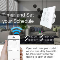 Interruptor Doble De Cortina Inteligente MOES Tuya Smart Life WiFi RF Para Rollos Con Motor Eléctrico Compatible Con Google Home Alexa - details 12