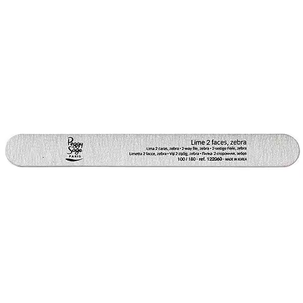 Peggy Sage Lima para Uñas 2 Caras Zebra Coarse 100/180 - 1