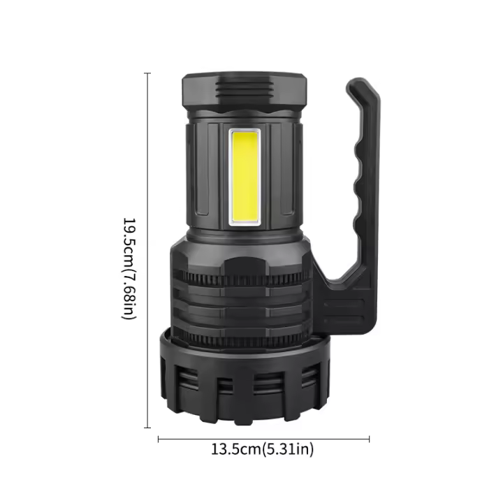 Nueva lámpara portátil de largo alcance con láser blanco para exteriores, luz potente, linterna LED recargable, reflector de larga duración - 1