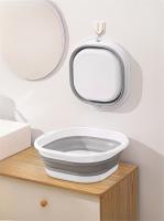 Grande Lavabo Plegable Portátil De Plástico Comprimido Para Uso Doméstico Y Viajes Lavado De Ropa Y Verduras - details 1