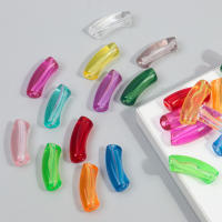 15pcs Cuentas De Acrílico Colores Variados Tubo De Bambú Grueso 11mm Codo Transparente Para Creación De Joyería Pulseras Y Collares DIY - details 7