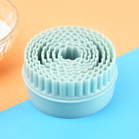 8pcs Cortadores De Galletas Redondos De Color Verde Claro Doble Cara Para La Cocina Herramientas De Cocina Ecológicas - details 4