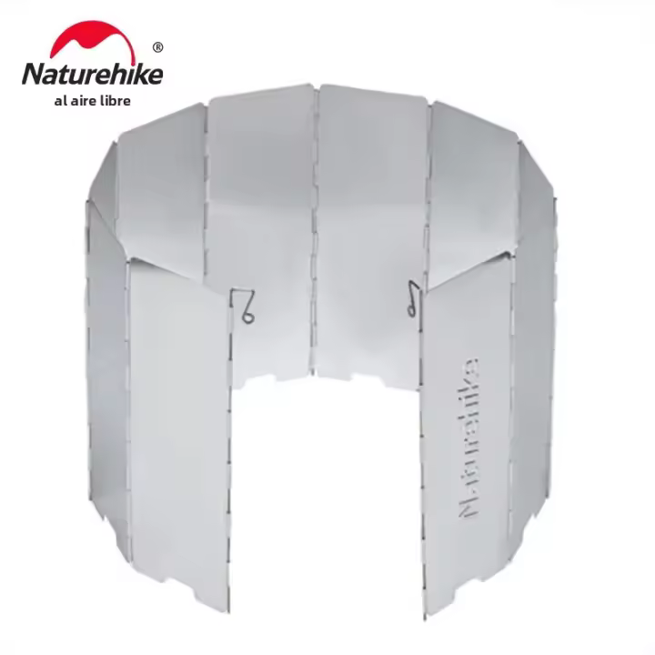 Naturehike Escudo De Viento Plegable Ultraligero Para Camping 8 Platos Protector De Gas Stove Accesorios De Cocina Alimentación Manual Material De Aleación De Aluminio - 1