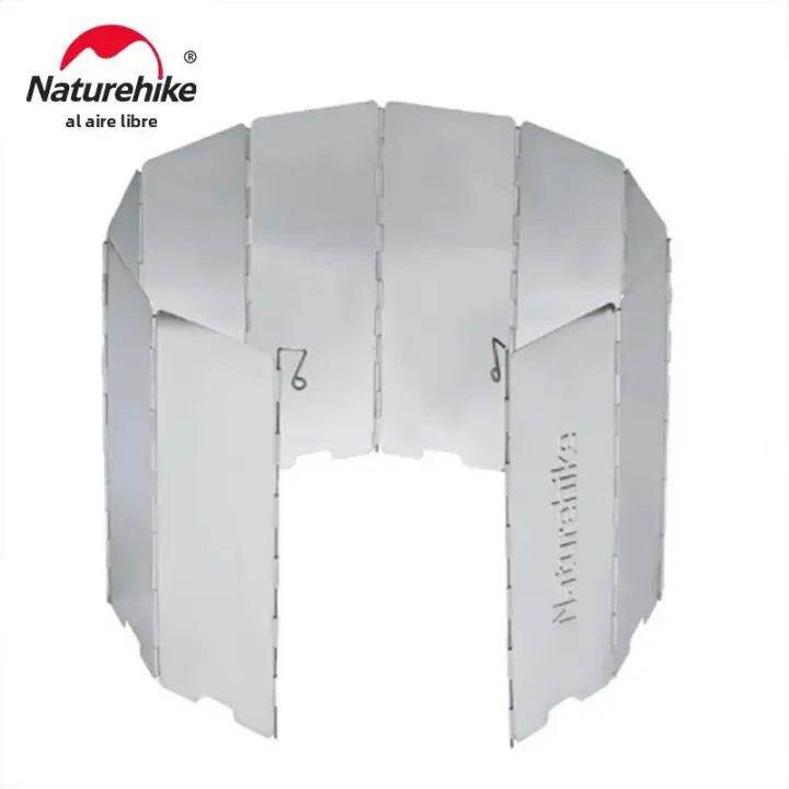 Naturehike Escudo De Viento Plegable Ultraligero Para Camping 8 Platos Protector De Gas Stove Accesorios De Cocina Alimentación Manual Material De Aleación De Aluminio - 1
