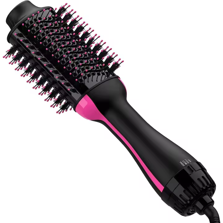 Secador de pelo y cepillo secador de pelo en uno, secador de pelo 4 en 1 y moldeador voluminizador con iones negativos de - 1