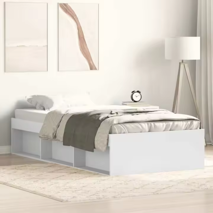 Estructura de cama blanca 90x200 cm - 1