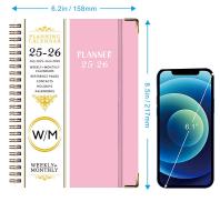 Agenda 2025 en inglés, cuaderno A5 con espiral, planificador semanal, calendario y registro de trabajo - details 0