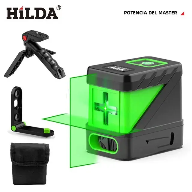 Nivel De Láser HILDA 2 Líneas Auto Nivelado Con Rayos Verdes Línea Horizontal Y Vertical Láser Inteligente Tamaño Compacto - 1