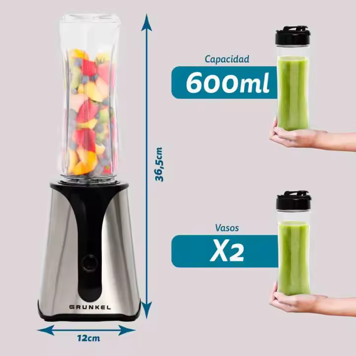 Batidora de Vaso BAT-350SMOOTHSS - Con  450W y 600ml - Negro - 1