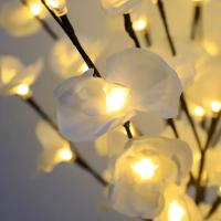 Luces De Flores Ramas Artificial Blanca Phalaenopsis Decorativas Luz De Forma Floral Realista DIY Decoración De Habitación Batería Operada Para Fiesta De Navidad - details 0