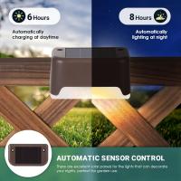 Luces Solares para Exterior Pack de 4 Luces para Escaleras impermeables iluminación LED para Escaleras Exterior Vallas patios Terrazas blanco - details 5
