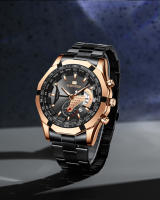 Reloj De Lujo Para Hombre 2023 Marca Top Deportivo Casual Oro Resistente Al Agua Cuarzo Reloj De Mano Con Correa De Acero Inoxidable Y Dial Resistente Al Choque - details 9