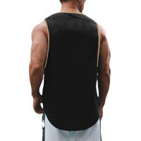 Camiseta De Gimnasio Para Hombre Estilo Moderno Sin Mangas Transpirable Secado Rápido Vestido Deportivo De Fitness O-Neck Mesh Talla M L XL XXL Colores Variados - details 2