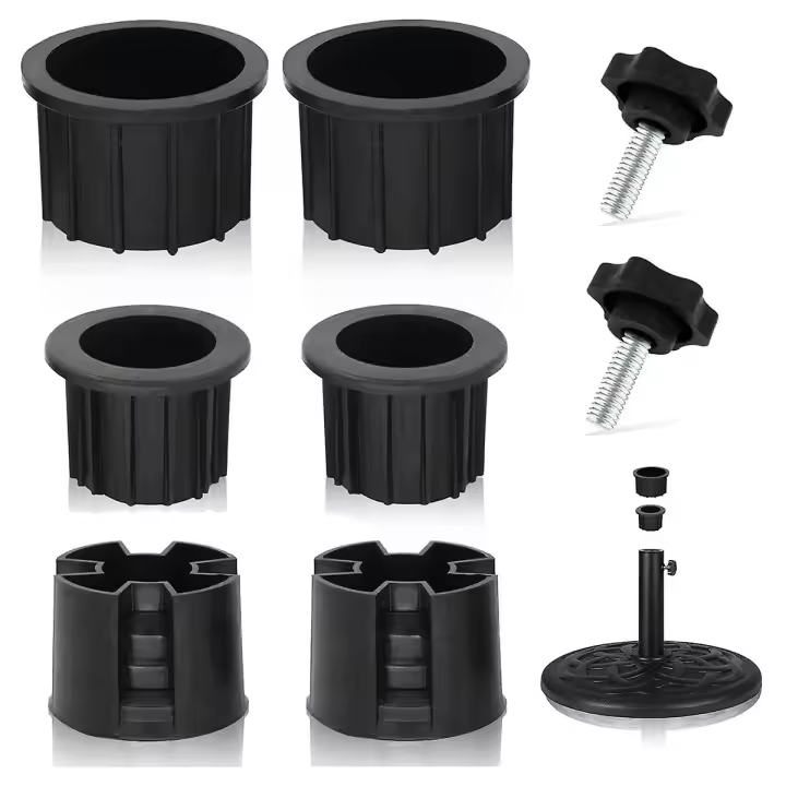 8 piezas de tapa y Tapon para soporte de base de sombrilla, estabilizador de base para soporte de sombrilla de patio - 1
