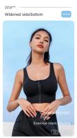 Sujetador Deportivo Para Mujer Talla Grande Con Cierre De Cremallera Estilo Explosivo Ajuste En La Espalda Protección Contra Golpes Malla Transpirable Para Yoga Y Fitness - details 6