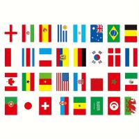 Juego De 32 Banderas De Países Alrededor Del Mundo Para Juegos Deportivos Colgantes En Cadena Bandera Nacional - details 4