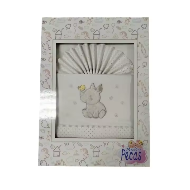 Minicuna🍼✨ Juegos de Sábanas 100% Algodón para Minicuna-Modelo Rino- Fondo Blanco– Suavidad y Confort para tu Bebé  Mommata✨🛏️ - 1