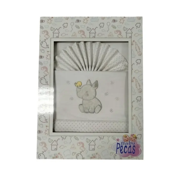Minicuna🍼✨ Juegos de Sábanas 100% Algodón para Minicuna-Modelo Rino- Fondo Blanco– Suavidad y Confort para tu Bebé  Mommata✨🛏️ - 1