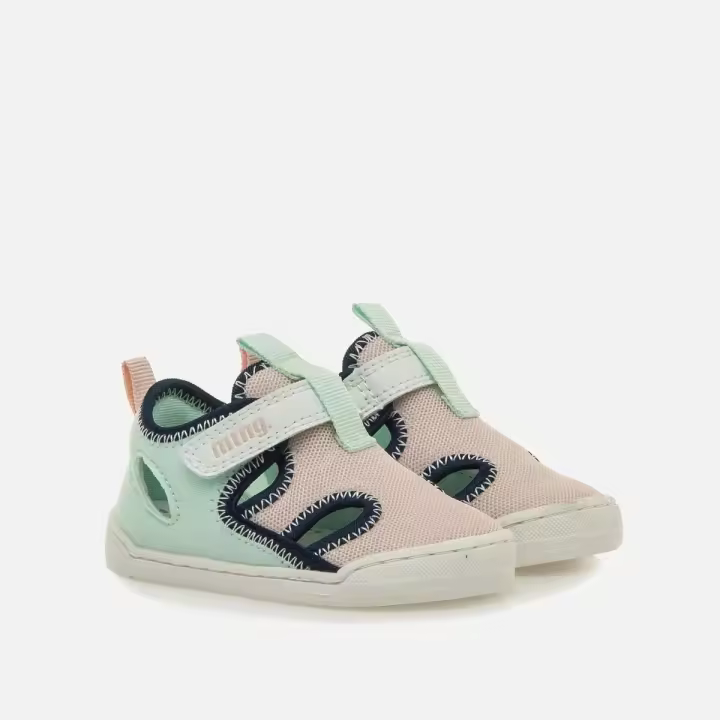 Sandalias de tela rosa y aguamarina de Mustang Free - 1
