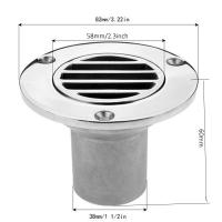 Tubo De Acero Inoxidable 316 Para Bote De Navegación 1-1/2 Pulgadas Herramienta De Drenaje De Piso De Yate Plata 38mm - details 4