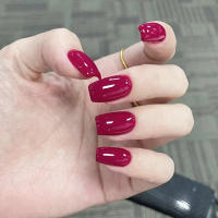 Uñas Postizas Redondas Glossy Medio 24 Pcs Color Sólido Rosa Para Dedos Falsas Uñas Artificiales Manicura Reutilizable - details 3