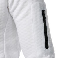 Sudadera Casual Para Hombre Con Cierre De Cremallera Y Collarín De Stand Waffle Para Otoño E Invierno Material Poliéster - details 9