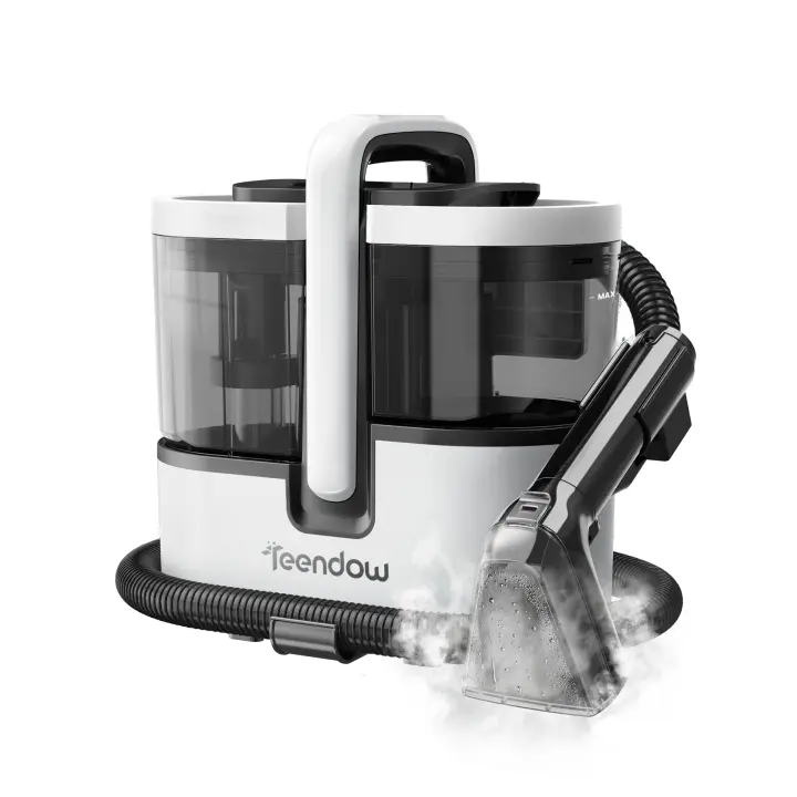 Teendow C7 MAX, Aspiradoras en seco y húmedo, Versión a vapor, Modos de limpieza multifuncionales, Doble depósito de agua extraíble de 1600ml/1500ml, Potencia de succión de 16kPa, Vapor ≥100°C - 1