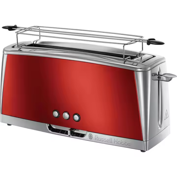 Russell Hobbs Tostador Luna Solar Red 23250-56 - largo, 1 ranura, acero inoxidable, tecnología de tueste rápido, regulador nivel tueste, función "levantar y ver", función descongelar/cancelar - 1