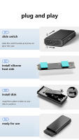 Carcasa Externa De SSD NVMe M.2 40Gbps En Aluminio Compatible Con 8TB Thunderbolt 4/3 Type-C Para HDD & SSD Enclosure - details 9