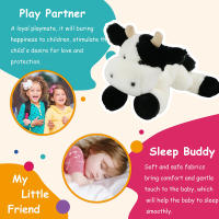 Muñeco De Peluche De Vaca Lechera De 28cm Regalo Para Niñas Animal De Peluche Adorable Color Blanco Y Negro Para Niños De Preescolar Juguete Kawaii - details 4