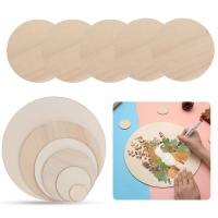 10pcs Colgantes De Madera En Formas Rectangular Redonda Corazón Luna Para Decoración De Hogar Juguetes Regalos DIY De Pintura - details 2