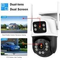 Cámara De Seguridad Exterior Hiseeu 4K 8MP Dual Lens Wifi Con Zoom Digital 4X Detecta Humanos ONVIF PTZ IP Cámara Wireless Para Interior Y Exterior - details 4