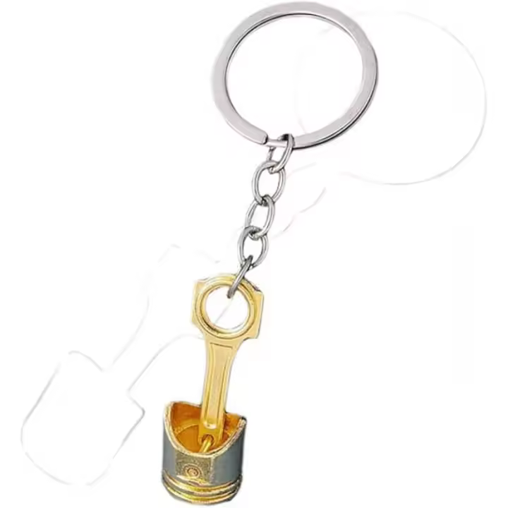 Llavero de pistón de motor, colgante de aleación, llavero de mochila, llavero de aleación, accesorios para coche, llavero divertido para coche, colgante de biela para coche. - 1