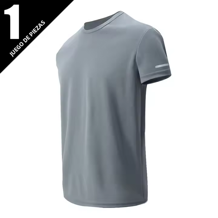 Camiseta De Deporte Para Hombres Verano Multicolor Secado Rápido Manga Corta Casual Suave Estilo Fitness Running - 1