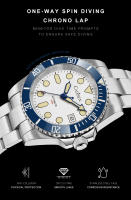 Reloj Mecánico Automático Para Hombre CADISEN Con Bisel De Cerámica Cristal De Zafiro Resistente Al Agua Acero Inoxidable Luminoso Calendario Completo Estilo De Negocios - details 3