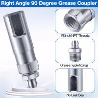 Adaptador De Grasa De 90 Grados Conector De Lubricante Accesorio De Punta De Grasa De Metal Duradero Con Hilo 1/8" NPT - details 2