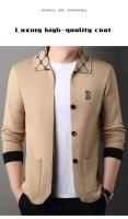 Chaqueta De Punto Para Hombre Con Capucha Estampada De B Diseño Casual De Otoño E Invierno De Marca Alta Manga Larga Cuello En V - details 0