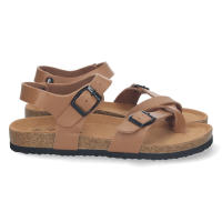 Davinia Shoes Sandalia Plana para Mujer, Comoda, Estilo Bio, con Palas Cruzadas de Esclava, y Cierre de Hebilla Shoes&Blues.es M-202-Taupe - details 0