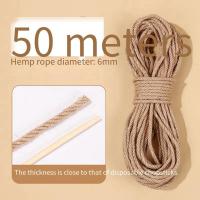 Rope De Espada De Lino Para Gatos 20/50M Plataforma De Subida Resistente a La Caída De Restos De Cuerda Adecuada Para Árboles De Gatos - details 3