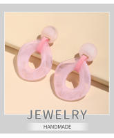 Pendientes Colgantes De Génesis Largos Y Coloridos Para Mujer Estilo Coreano Joyería Sencilla Forma Geométrica Tendencia - details 1