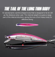 Señuelo De Pesca Noeby 120mm 44g Pesado Para Gran Caída Lanzamiento Lejano Minnow Artificial Duro Para Pesca En Agua Salada Pesca De Mar Bass - details 2