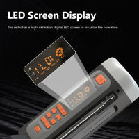 Radio De Emergencia Con Bluetooth AM/FM/SW Bocina Carga USB C Solar Manivela Portátil Para Supervivencia Al Aire Libre Color Gris - details 6