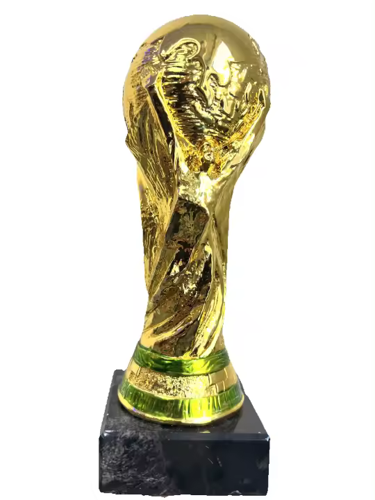 Enebe Réplica Trofeo Copa del Mundo en Resina Oro Brillo 4438-2 de 21 cms. de altura. - 1
