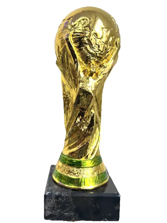 Enebe Réplica Trofeo Copa del Mundo en Resina Oro Brillo 4438-2 de 21 cms. de altura. - 1