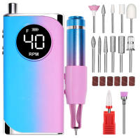 Set De Pulidora De Uñas Eléctrica Profesional 40000 Rpm Máquina Portátil Para Hogar Y Salón De Belleza Herramienta De Manicura - details 0